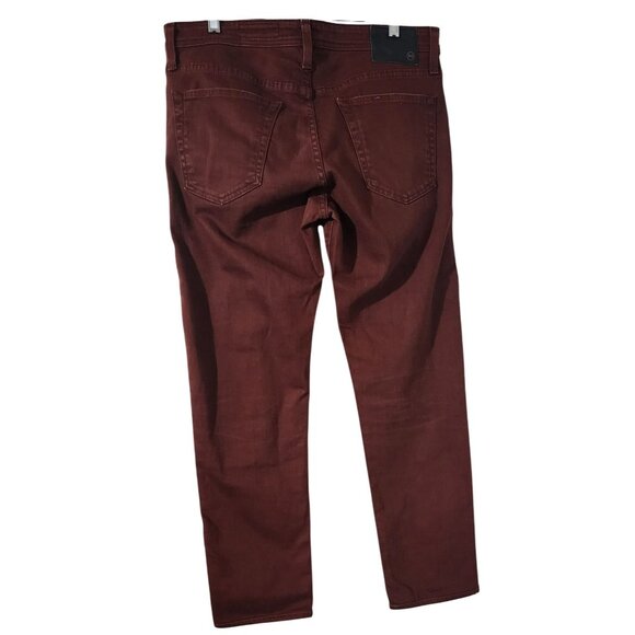 AG Adriano Goldschmied The Tellis Modern Slim Mens Jeans 34R Brown Jeans - Picture 2 of 9